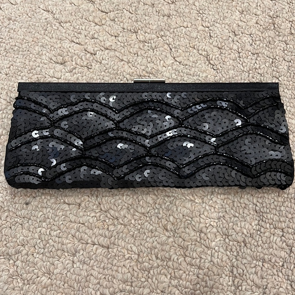 Black evening clutch